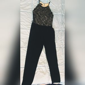 BCX Lace and Scallop Jumpsuit